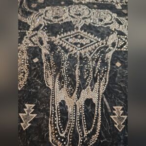 Affliction Black Studded Graphic Short Sleeve Tee